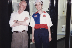 Southampton Crystal Maze construction; Me with a Maze operator; me and a Maze  operator